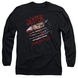 Dexter - Mens Blood Never Lies Long Sleeve Shirt In Black
