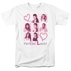 The Real L Word - Mens Hearts T-Shirt In White