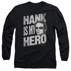 Californication - Mens Hank Is My Hero Long Sleeve Shirt In Black