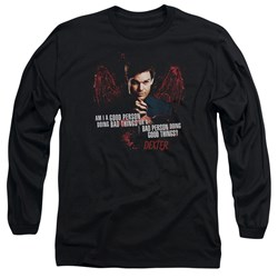 Dexter - Mens Good Bad Long Sleeve Shirt In Black