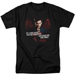 Dexter - Mens Good Bad T-Shirt In Black