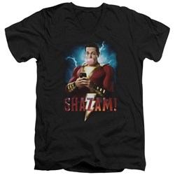 Shazam Movie - Mens Blowing Up V-Neck T-Shirt