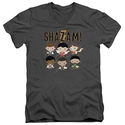 Shazam Movie - Mens Chibi Group V-Neck T-Shirt