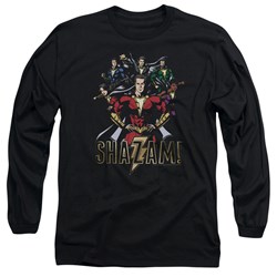 Shazam Movie - Mens Group Of Heroes Long Sleeve T-Shirt