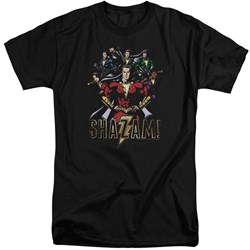 Shazam Movie - Mens Group Of Heroes Tall T-Shirt