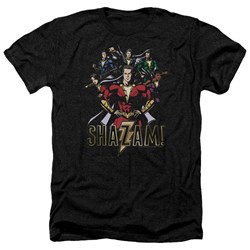 Shazam Movie - Mens Group Of Heroes Heather T-Shirt