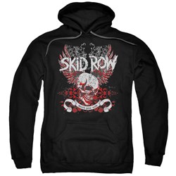 Skid Row - Mens Winged Skull Pullover Hoodie