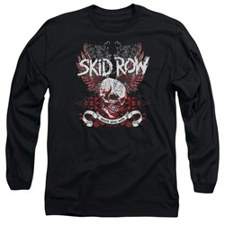 Skid Row - Mens Winged Skull Long Sleeve T-Shirt
