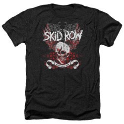 Skid Row - Mens Winged Skull Heather T-Shirt