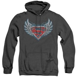 Superman - Mens Steel Wings Logo Hoodie