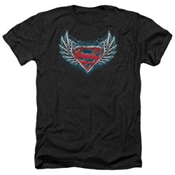 Superman - Mens Steel Wings Logo Heather T-Shirt