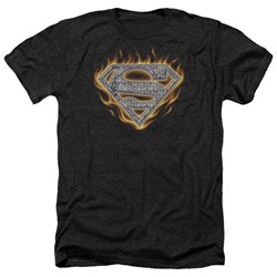 Superman - Mens Steel Fire Shield Heather T-Shirt