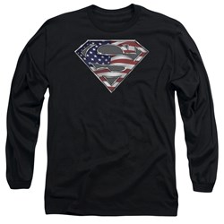 Superman - Mens All American Shield Long Sleeve T-Shirt