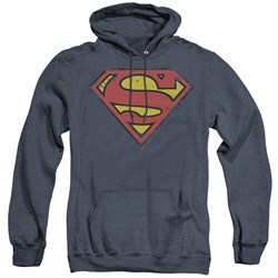 Superman - Mens Distressed Shield Hoodie