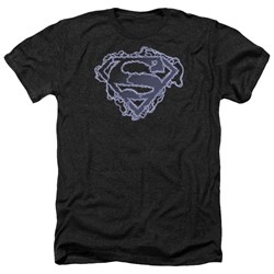 Superman - Mens Electric Supes Shield Heather T-Shirt