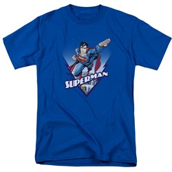 Superman - This Looks Like A Job For Adult T-Shirt In Royal Blue