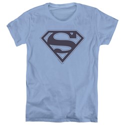 Superman - Womens Blue&Navy Shield T-Shirt