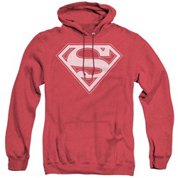 Superman - Mens Red & Gold Shield Hoodie