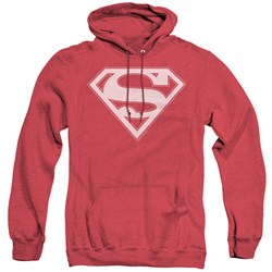 Superman - Mens Red & White Shield Hoodie