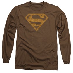 Superman - Mens 60S Type Shield Long Sleeve T-Shirt