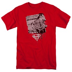 Superman - Identity Adult T-Shirt In Red