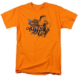 Superman - Cut & Paste Adult T-Shirt In Orange