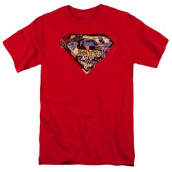 Superman - American Way Adult T-Shirt In Red