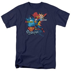 Superman - Abilities Adult T-Shirt In Navy