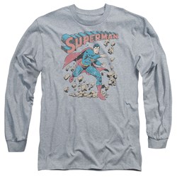 Superman - Mens Mad At Rocks Long Sleeve T-Shirt