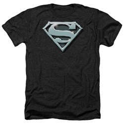 Superman - Mens Chrome Shield Heather T-Shirt