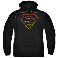 Superman - Mens Flame Outlined Logo Hoodie