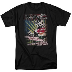 Superman - Last Hope Adult T-Shirt In Black