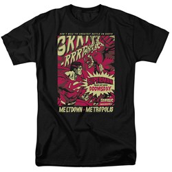 Superman - Metropolis Meltdown Adult T-Shirt In Black