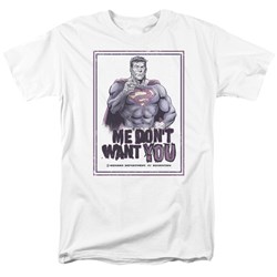 Superman - Don't Want You Adult T-Shirt In White