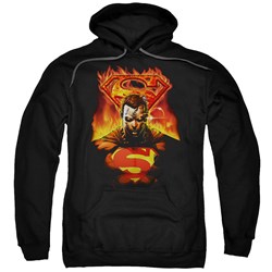 Superman - Mens Man On Fire Hoodie