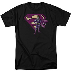Superman - Bizzaro & Logo Adult T-Shirt In Black