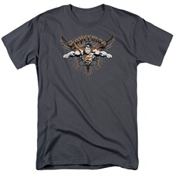 Superman - Take Wing Adult T-Shirt In Charcoal