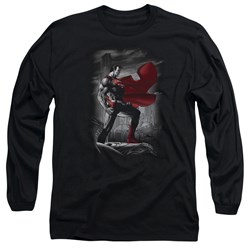 Superman - Mens Metropolis Guardian Long Sleeve Shirt In Black