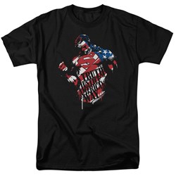 Superman - The American Way Adult T-Shirt In Black