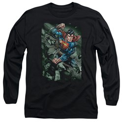 Superman - Mens Indestructible Long Sleeve Shirt In Black