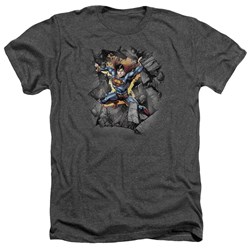 Superman - Mens Break On Through T-Shirt In Charcoal