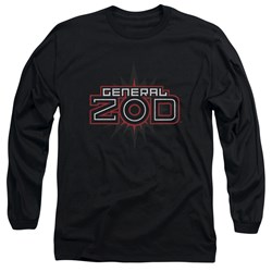 Superman - Mens Zod Logo Long Sleeve Shirt In Black