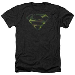 Superman - Mens Distressed Camo Shield Heather T-Shirt