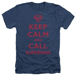 Superman - Mens Call Superman T-Shirt In Navy