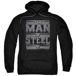 Superman - Mens Steel Text Hoodie