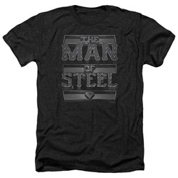 Superman - Mens Steel Text Heather T-Shirt