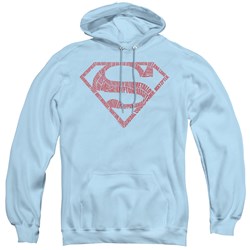 Superman - Mens Word Shield Pullover Hoodie