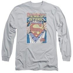 Superman - Mens Mos Cover Long Sleeve Shirt In Silver