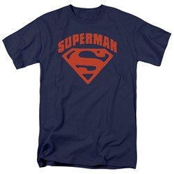 Superman - Mens Super Shield T-Shirt In Navy