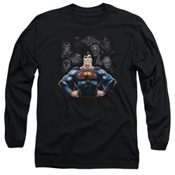 Superman - Mens Villains Long Sleeve Shirt In Black